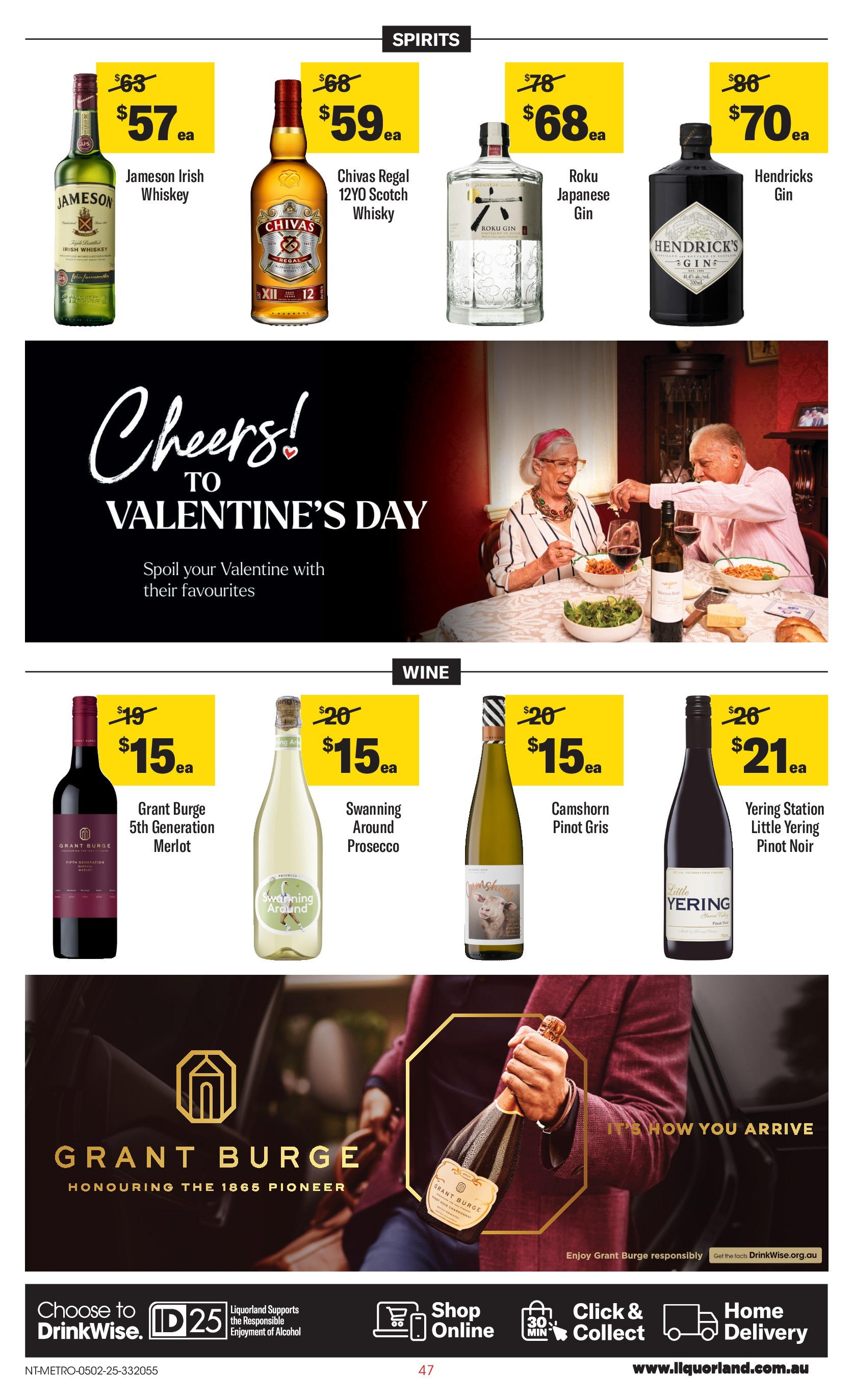 ﻿﻿Coles catalogue valid from 04/02/2025 > Online Australia | Page: 47 | Products: Wine, Gin, Whiskey, Scotch