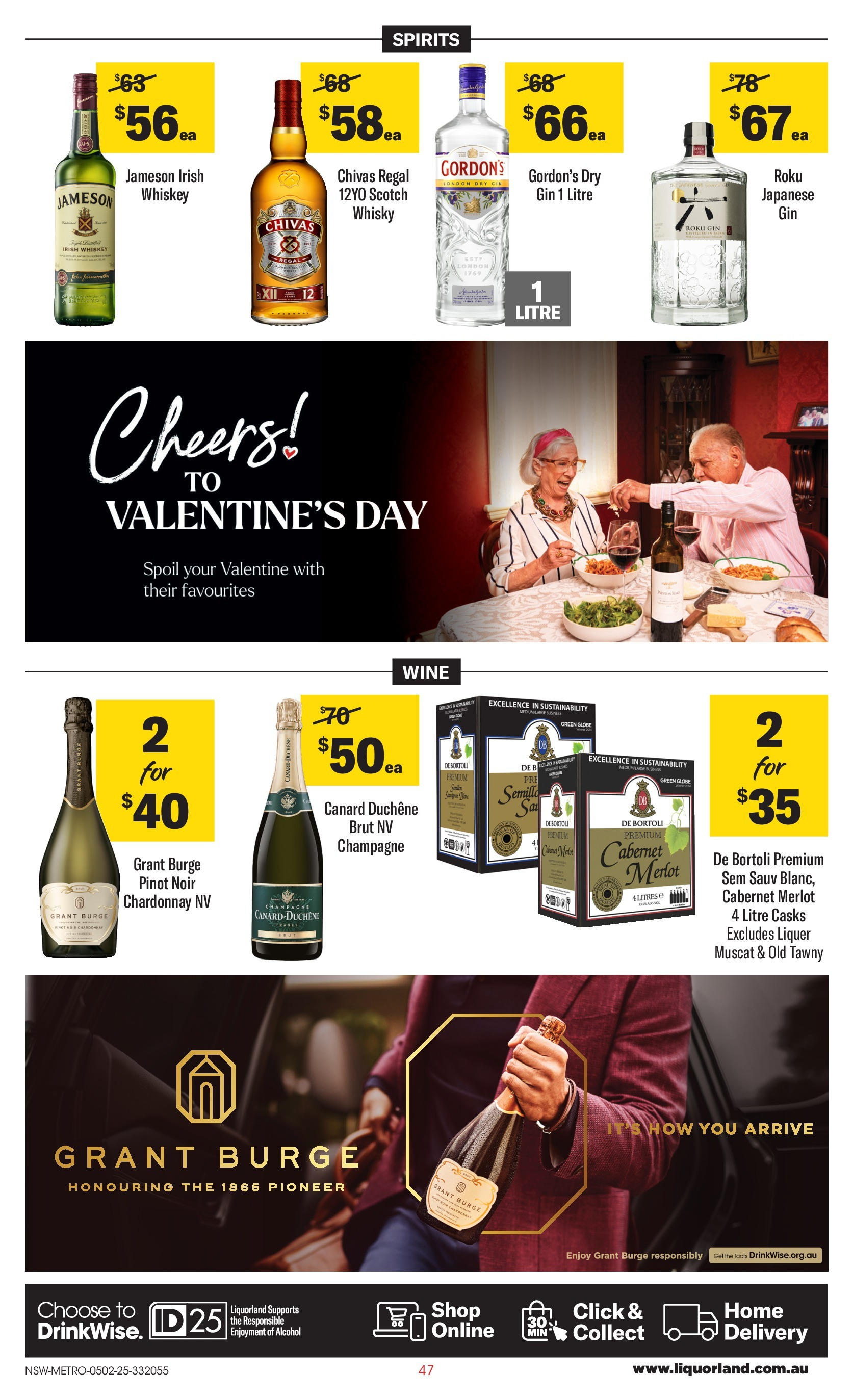 ﻿﻿Coles catalogue valid from 04/02/2025 > Online Australia | Page: 47 | Products: Wine, Gin, Whiskey, Scotch