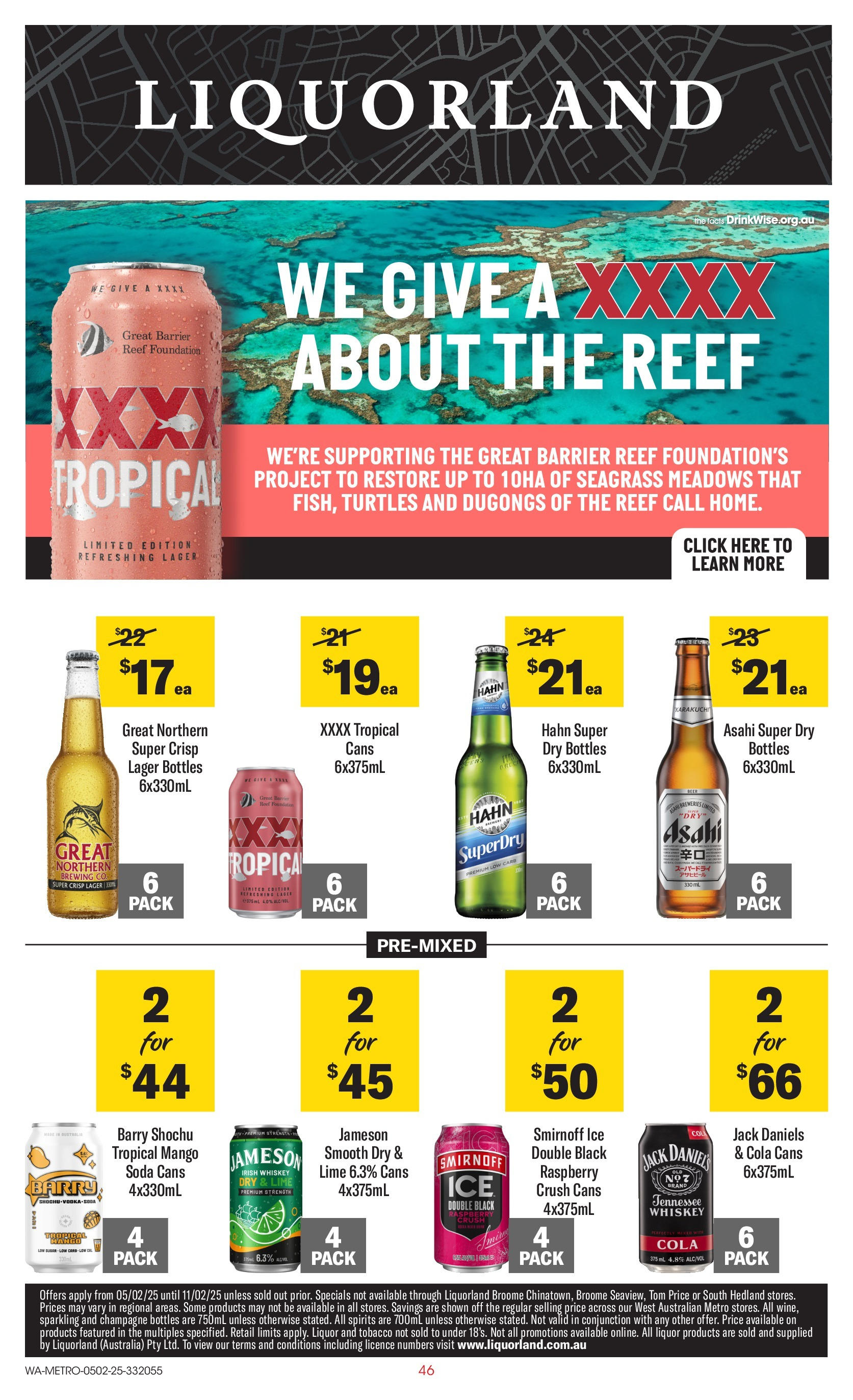 ﻿﻿Coles catalogue valid from 04/02/2025 > Online Australia | Page: 46 | Products: Whiskey, Mango, Raspberry, Foundation