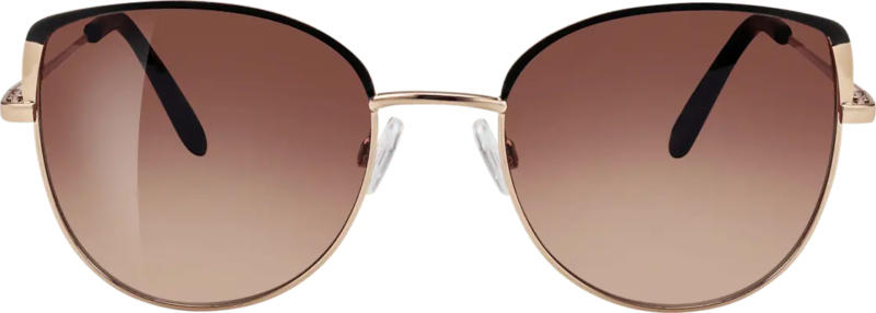 SUNDANCE Sonnenbrille Erwachsene gold schwarzes Metallgestell, braun getönte Gläser