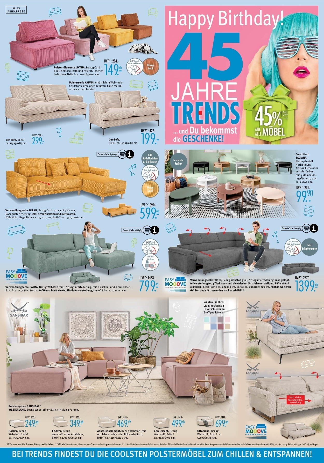 Trends Prospekt (ab 07.02.2025) zum Blättern | Seite: 2 | Produkte: Hocker, Sofa, Couchtisch, Creme