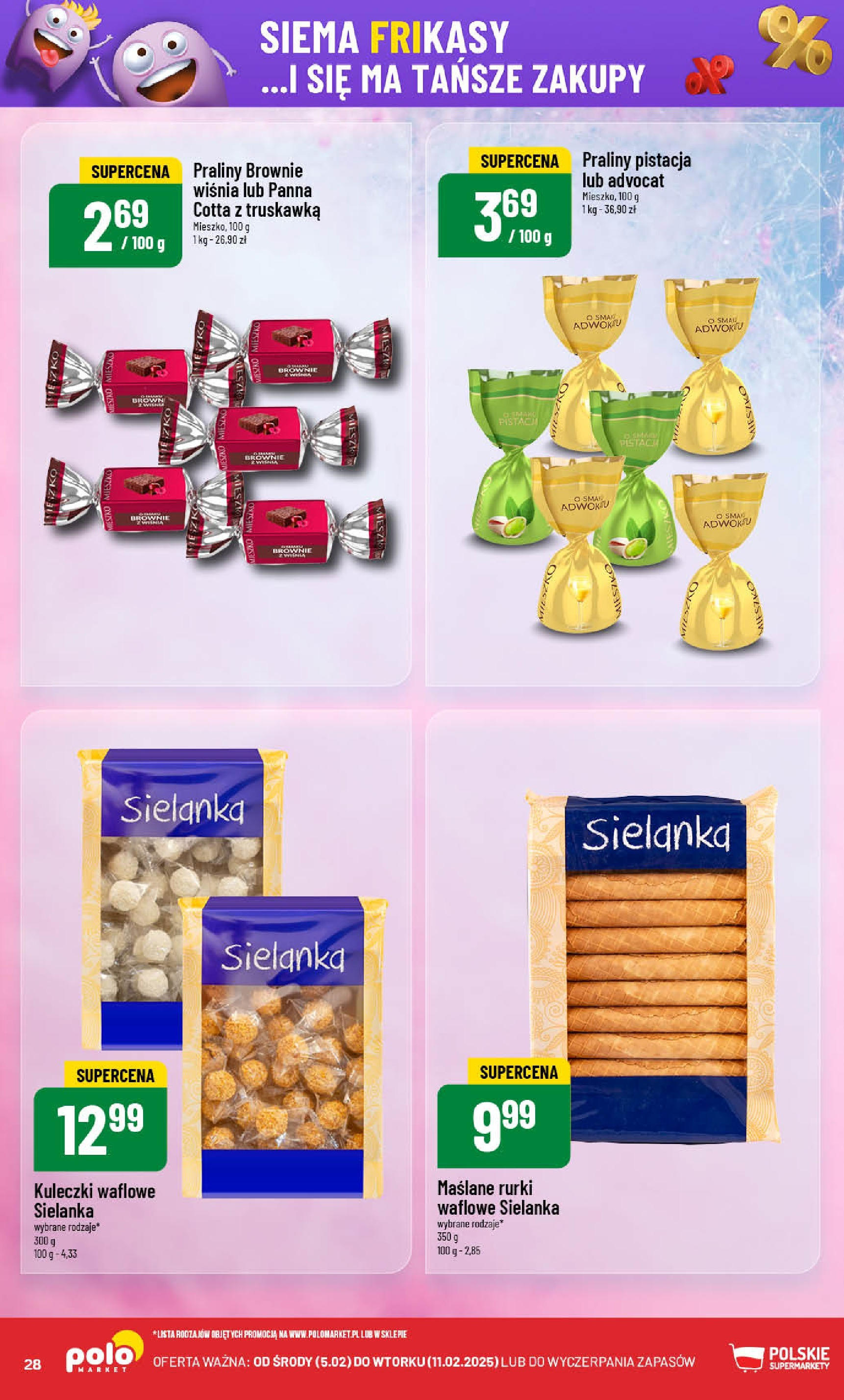 POLOmarket gazetka od jutra (05.02.2025) - Nowa PDF | Strona: 28 | Produkty: Praliny, Brownie