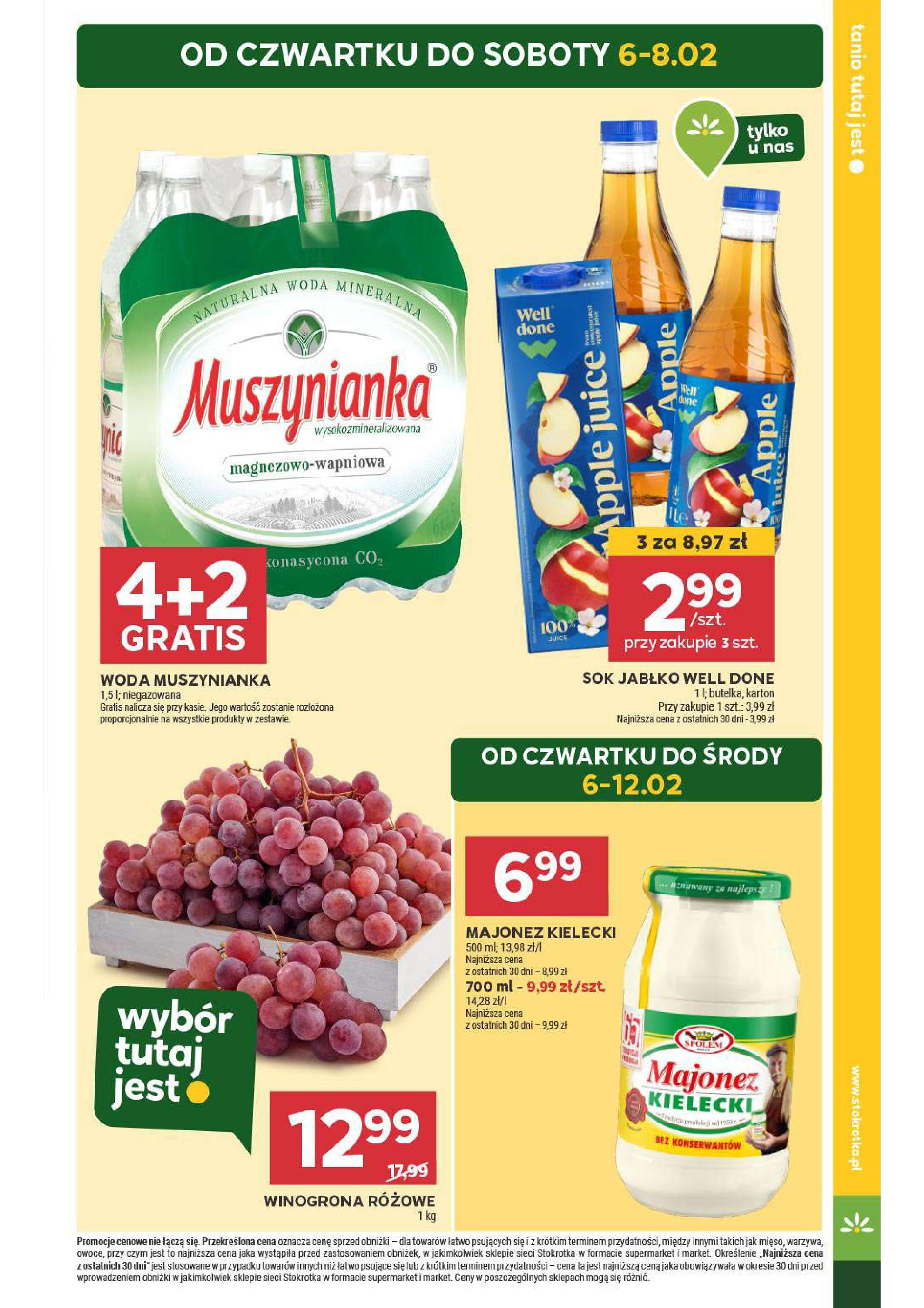 Stokrotka Gazetka 06.02.2025 - Promocje online | Strona: 3 | Produkty: Stokrotka, Muszynianka, Woda, Majonez