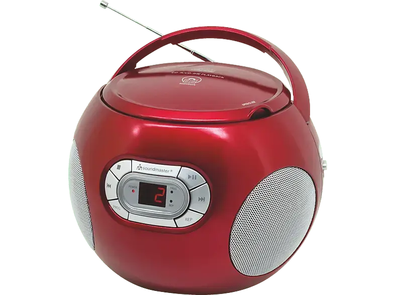 Soundmaster CD Radio SCD2120 mit Hörbuchfunktion, rot
