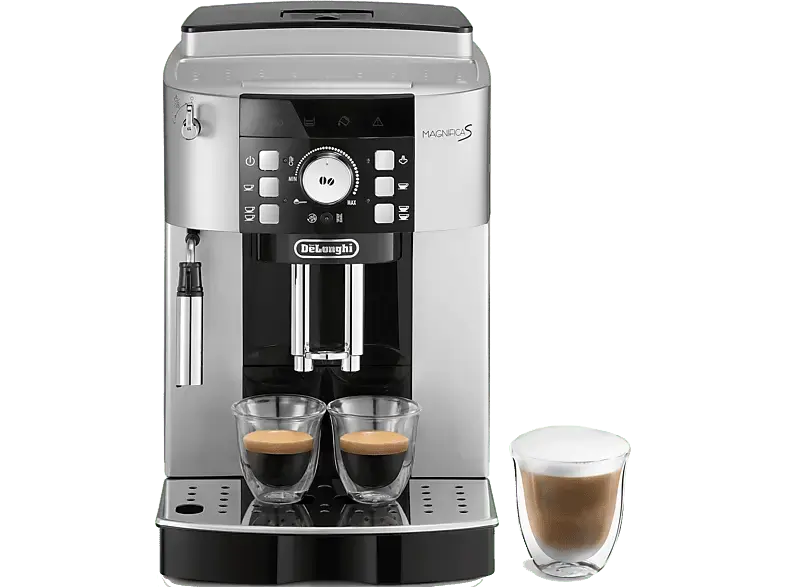 De'Longhi ECAM 21.117 SB Magnifica S Kaffeevollautomat (Silber, Extra leises Kegelmahlwerk,, 15 bar, Dampfdüse)