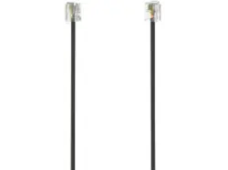 HAMA 201138 Modularkabel, Stecker 6p4c - 6p4c, 6 m, Schwarz