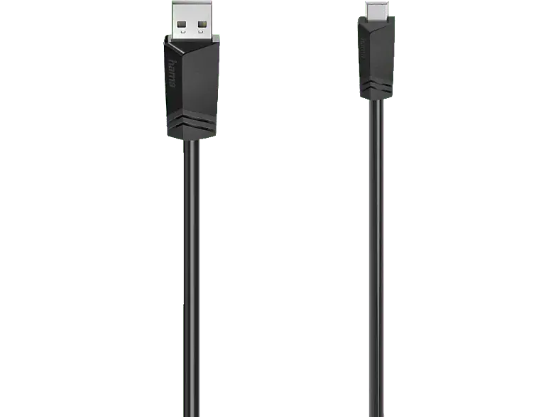 HAMA Mini-USB-Kabel, USB 2.0, 480 Mbit/s, 1,50 m; USB Kabel