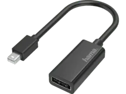 HAMA 00200331 Video-Adapter, Mini-DisplayPort-Stecker - DisplayPort-Buchse, Ultra-HD 4K; Kabeladapter