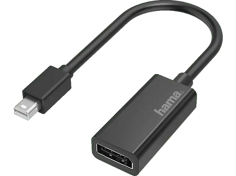 HAMA 00200331 Video-Adapter, Mini-DisplayPort-Stecker - DisplayPort-Buchse, Ultra-HD 4K; Kabeladapter