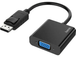 HAMA 00200337 Video-Adapter, DisplayPort-Stecker - VGA-Buchse, Full-HD 1080p; Kabeladapter