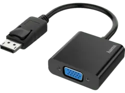 HAMA 00200337 Video-Adapter, DisplayPort-Stecker - VGA-Buchse, Full-HD 1080p; Kabeladapter