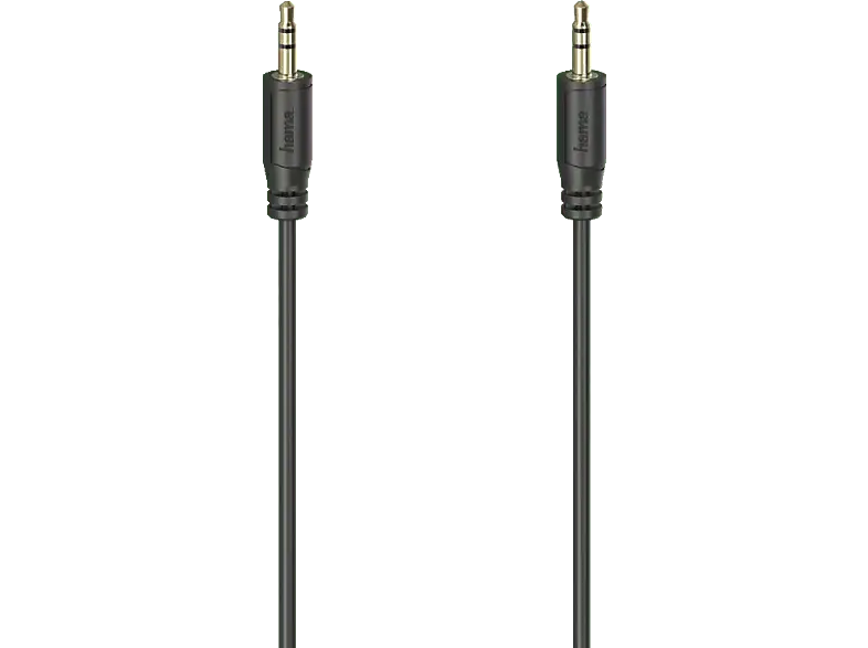 HAMA Audio-Kabel "Flexi-Slim", 3,5-mm-Klinken-Stecker, 0.75m, Schwarz