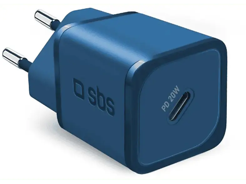 SBS 44630 GaN Ladegerät mit Power Delivery, 20W, USB-Type-C, Blau