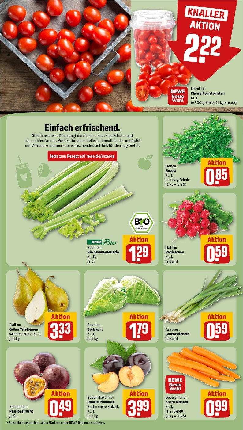 Rewe - Leverkusen / Opladen, Gerhart-Hauptmann-Str. 72 (ab 10.02.2025) zum Blättern » Angebote | Seite: 7 | Produkte: Pflaumen, Rucola, Äpfel, Zitrone