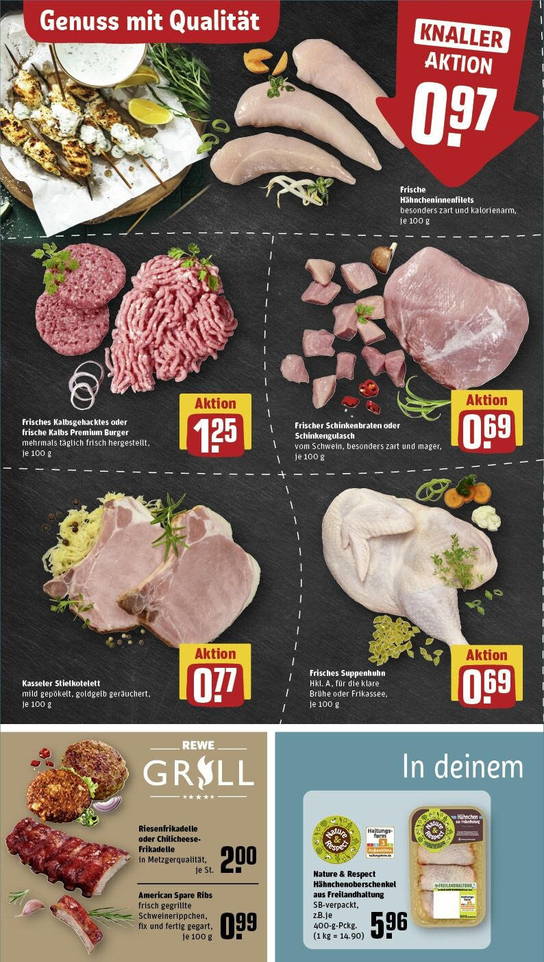 Rewe - Leverkusen / Opladen, Gerhart-Hauptmann-Str. 72 (ab 10.02.2025) zum Blättern » Angebote | Seite: 8 | Produkte: Grill, Spare ribs, Burger