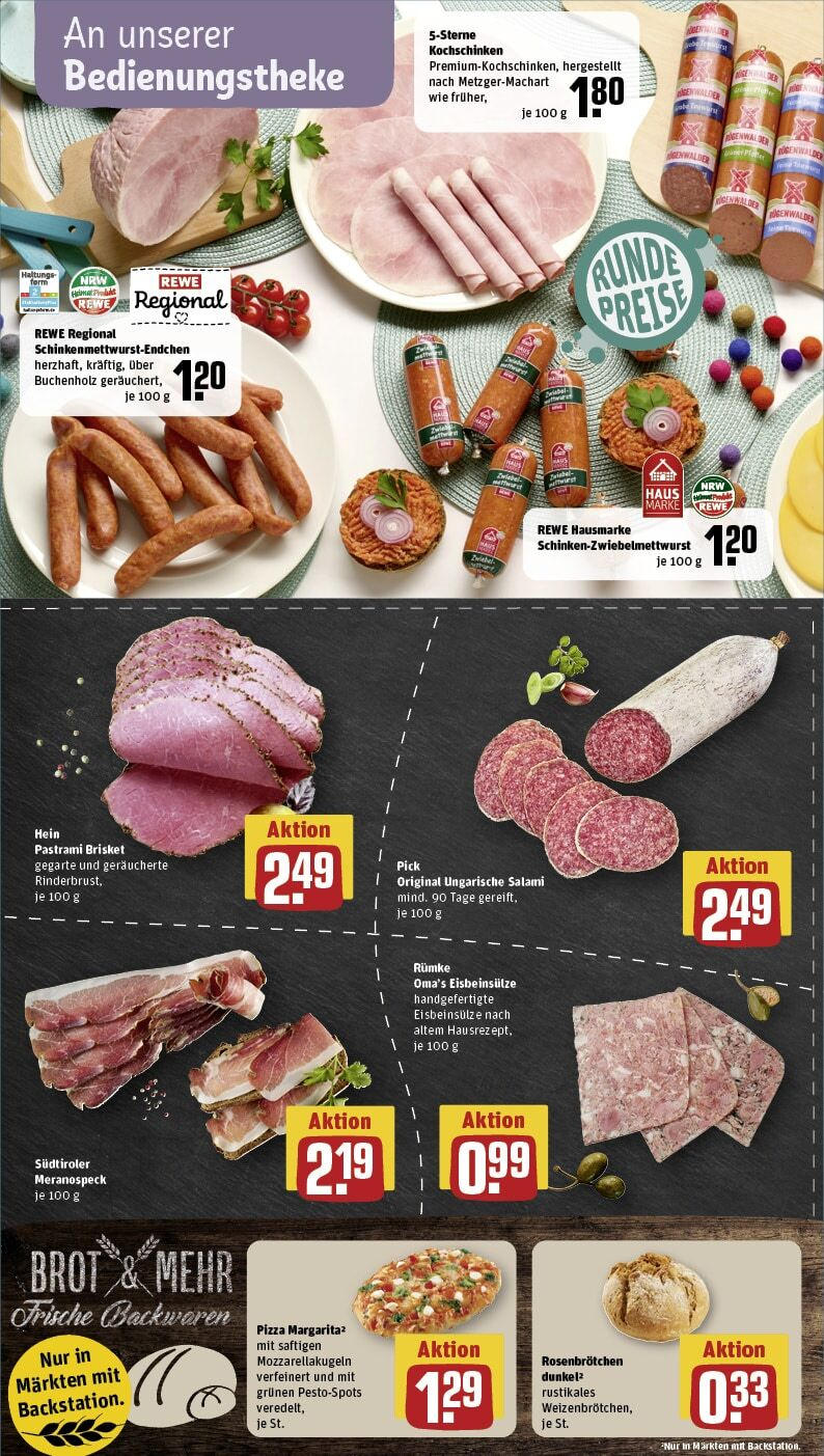 Rewe - Leverkusen / Opladen, Gerhart-Hauptmann-Str. 72 (ab 10.02.2025) zum Blättern » Angebote | Seite: 10 | Produkte: Brot, Salami, Pizza