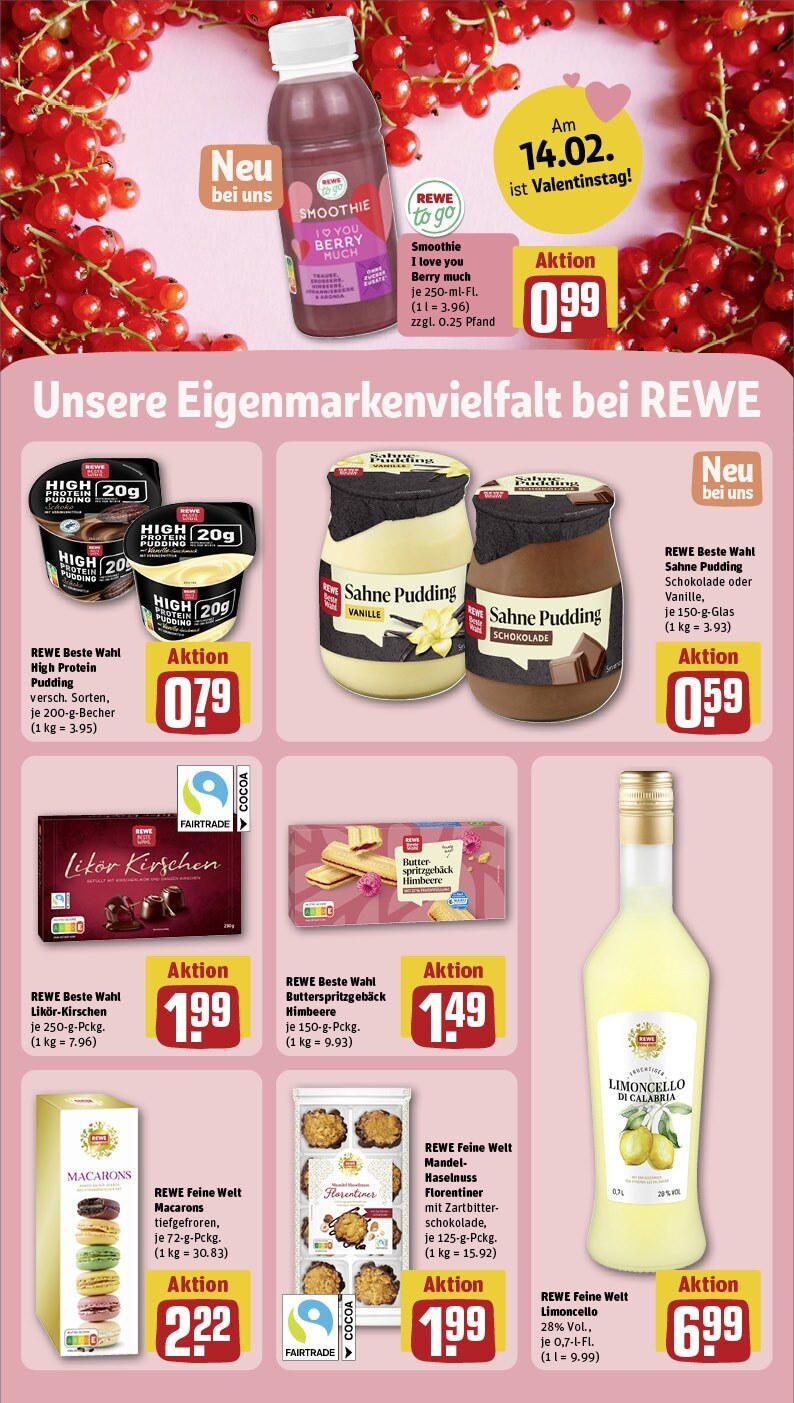 Rewe - Leverkusen / Opladen, Gerhart-Hauptmann-Str. 72 (ab 10.02.2025) zum Blättern » Angebote | Seite: 15 | Produkte: Butter, Schokolade, Limoncello, Himbeere