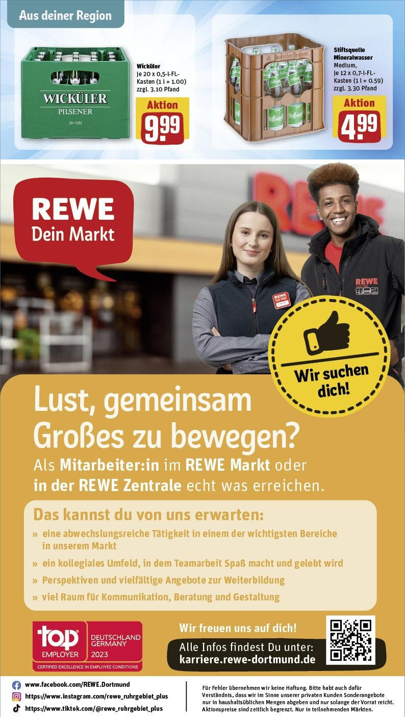 Rewe - Oberhausen / Buschhausen, Buschhausener Straße 1 (ab 10.02.2025) zum Blättern » Angebote | Seite: 33 | Produkte: Mineralwasser