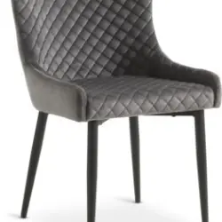 JYSK Scaun PEBRINGE catifea gri/negru