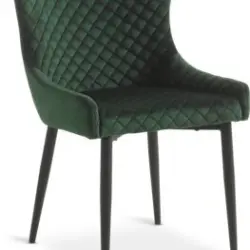 JYSK Scaun PEBRINGE catifea verde/negru