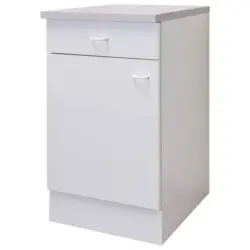 Küchenunterschrank Speed B: 50 cm Weiß mit Lade