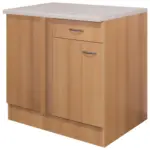 Möbelix Eckunterschrank Nano 110 cm Buche Dekor 1 Lade 1 Tür