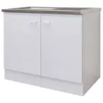 Möbelix Spülenschrank Mit Spüle Speed B: 100 Cm Weiß