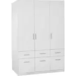 Möbelix Drehtürenschrank Mit Schubladen B: 136 Cm Celle, Weiß