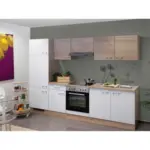 Möbelix Küchenleerblock Geräte 270 Cm Eiche Dekor/weiß