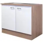Möbelix Spülenschrank Mit Spüle Samoa B: 100 Cm Weiß/eiche Dekor