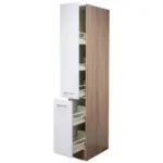 Möbelix Apothekerschrank Samoa B: 30 Cm Weiß 2 Auszüge 5 Ablagen