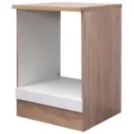 Möbelix Herdumbauschrank Samoa B: 60cm Weiß/eiche Dekor + Arbeitspl.