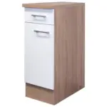 Möbelix Küchenunterschrank Samoa B: 30 Cm Weiß/eiche Dekor Mit Lade