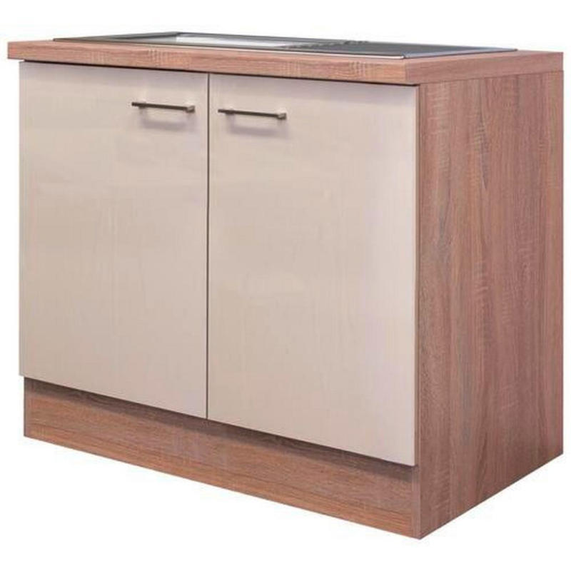 Spülenschrank Mit Spüle Nepal B: 100 cm Kaschmir/Eiche Dekor