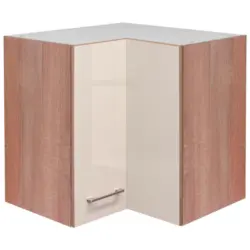 Eckoberschrank Nepal 60 cm Kaschmir/Eiche 2 Drehtüren