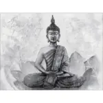 Möbelix Leinwandbild Buddha Grey 116x84 Cm