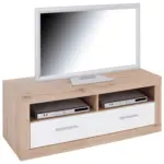 Möbelix Tv-element Malta B: 128 Cm Eiche Dekor/weiß