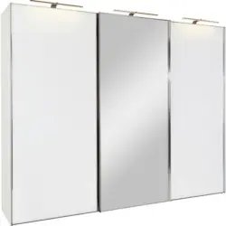 Schwebetürenschrank mit Spiegel 298 cm Sonate Rom, Weiß