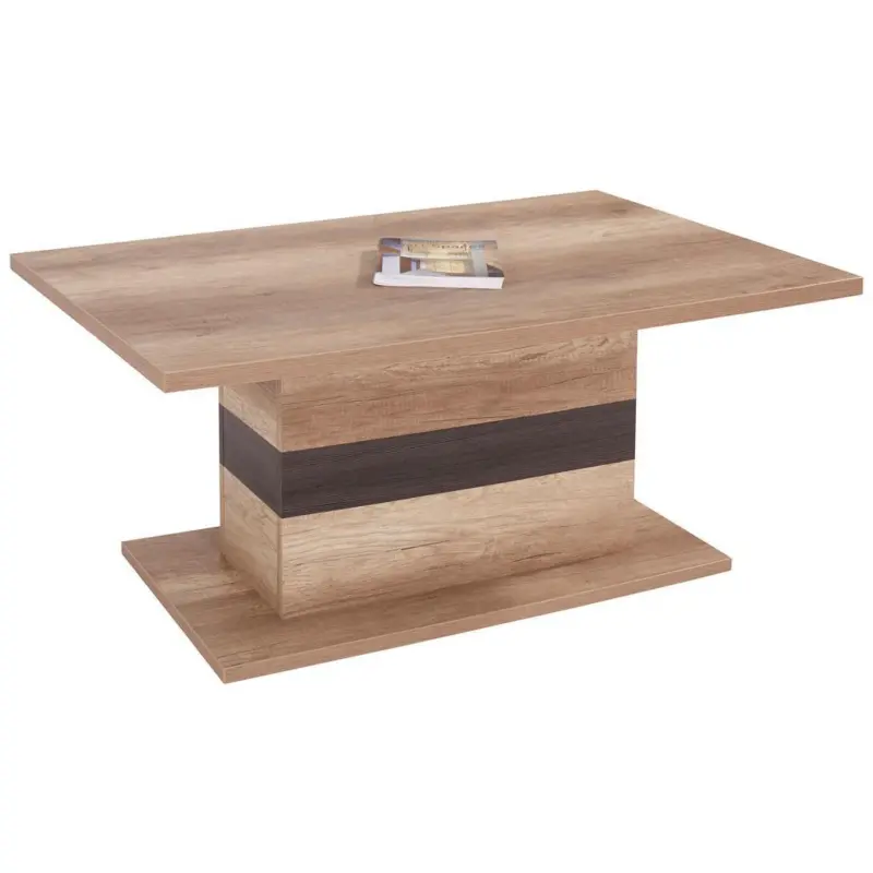 Couchtisch Mali, Eiche Dekor/Dunkelbraun