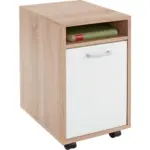 Möbelix Rollcontainer Eiche/weiß Laurenc 33x59,5x38 Cm