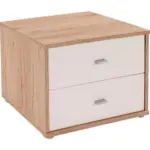 Möbelix Nachtkästchen Eiche/weiß Dekor H: 38 Cm 4-You Yuk12