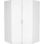 Möbelix Eckschrank 117 cm Celle, Weiß Hochglanz