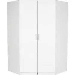 Eckschrank 117 cm Celle, Weiß Hochglanz