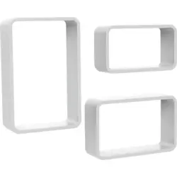 Wandregal Sven B: 35 - 45 Cm Weiß 3-Teilig