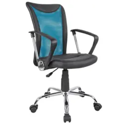 B&uuml;rostuhl Vanessa Mit Armlehnen Schwarz/Petrol