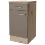 Möbelix Küchenunterschrank Riva 40 cm Champagner/Eiche + Lade