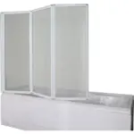 Möbelix Badewannenfaltwand 3-tlg. 130x121 Cm Weiß, Glas