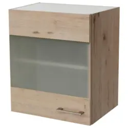 Küchenoberschrank Riva 50 cm Eiche Dekor + Bügelgriff