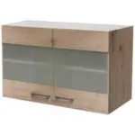 M&ouml;belix K&uuml;chenoberschrank Riva 100 cm Eiche Dekor 2 Dreht&uuml;ren