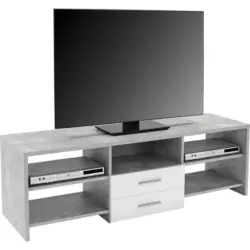 Tv-lowboard Tico B: 150 Cm Grau, Wei&szlig;